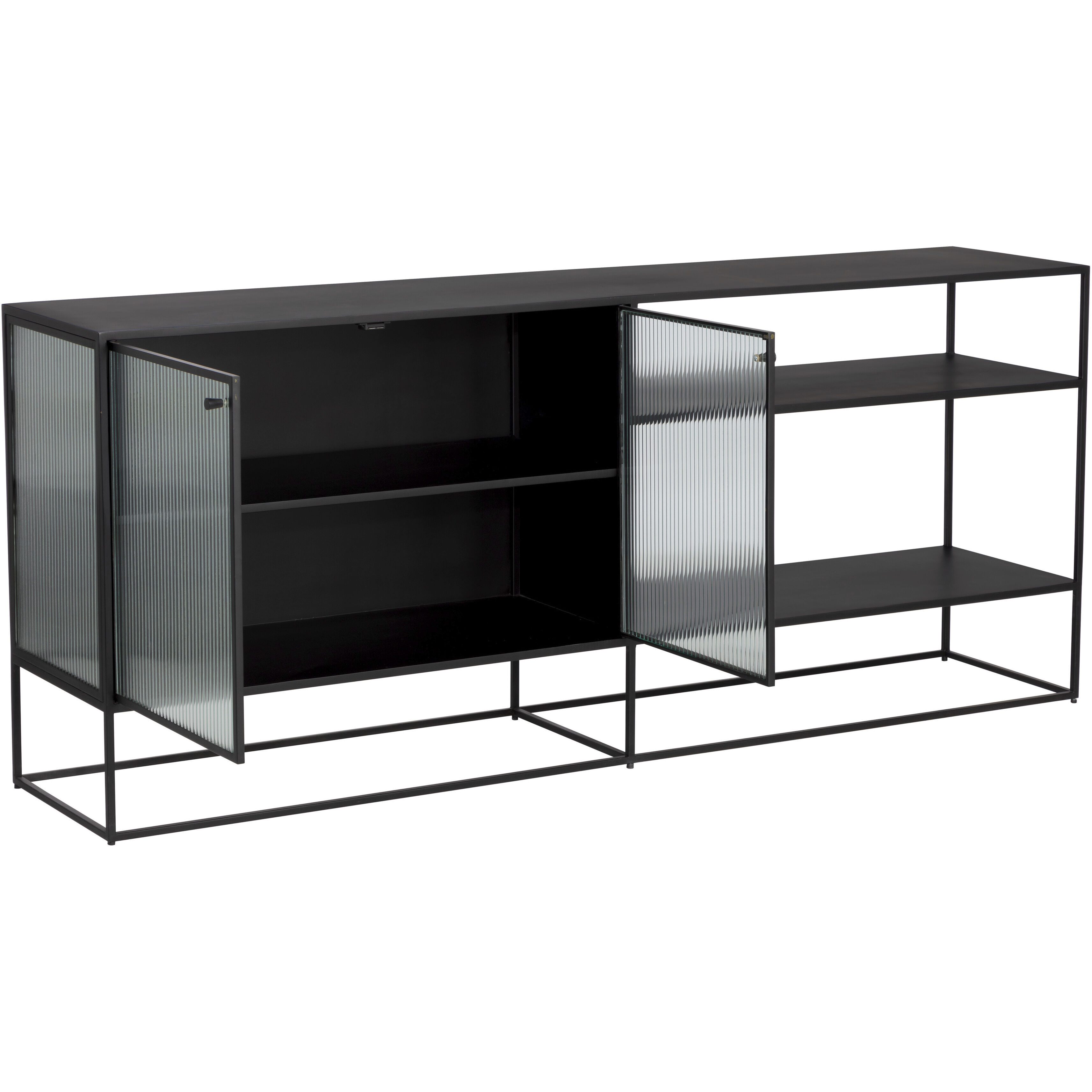 Parsons 71 X 15 inch Clear / Matte Black Sideboard, Large